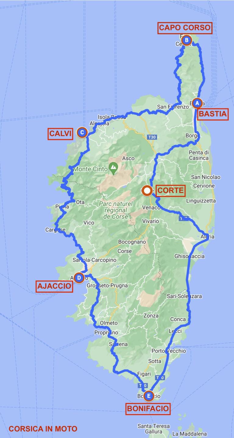 tour corsica 7 giorni in moto